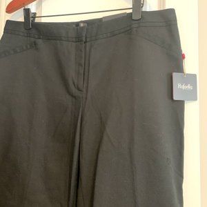 NWT Rafaella Curvy Straight Leg Pants 16, Black